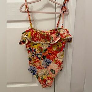 Girls floral Zimmerman swimsuit size 8
